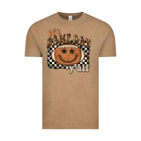 Vintage Coffee it's game day y'all football smiley face Vintage Tee - BarkalooDesign
