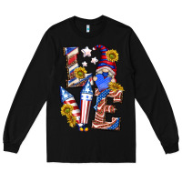 Black love 4th of july with gnome Long Sleeve Tee - texasbilliewilder