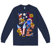 Love 4th Of July With Gnome Long Sleeve Tee | Teevron