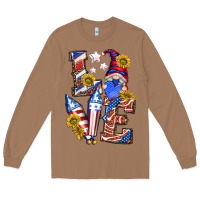 Toasted Coconut love 4th of july with gnome Long Sleeve Tee - texasbilliewilder