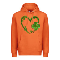 Carrot st patricks day shamrock heart Premium Hoodie - MaliasSmallBusiness