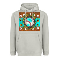 Moon Dust baseball turquoise sunflower Heavyweight Hoodie - JahusDesignShop