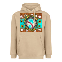 Mushroom baseball turquoise sunflower Heavyweight Hoodie - JahusDesignShop