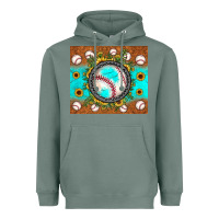 Sage baseball turquoise sunflower Heavyweight Hoodie - JahusDesignShop