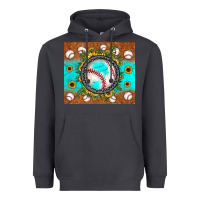 Smoke baseball turquoise sunflower Heavyweight Hoodie - JahusDesignShop