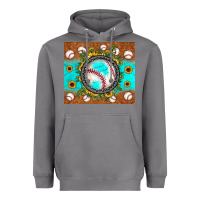 Storm baseball turquoise sunflower Heavyweight Hoodie - JahusDesignShop