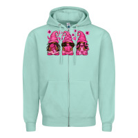 Seafoam breast cancer afro gnomies Zipper Hoodie - texasbilliewilder