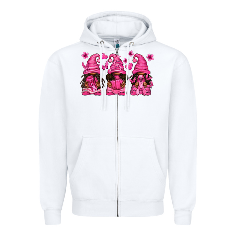 Breast Cancer Afro Gnomies Zipper Hoodie by texasbilliewilder | Teevron