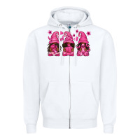 White breast cancer afro gnomies Zipper Hoodie - texasbilliewilder
