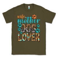 Army Green wife mother dog lover with paws Classic Tee - texasbilliewilder