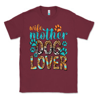 Burgundy wife mother dog lover with paws Classic Tee - texasbilliewilder