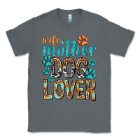 Charcoal Heather wife mother dog lover with paws Classic Tee - texasbilliewilder