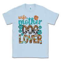 Dusty Blue wife mother dog lover with paws Classic Tee - texasbilliewilder