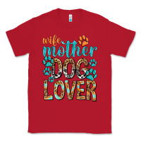 Red wife mother dog lover with paws Classic Tee - texasbilliewilder
