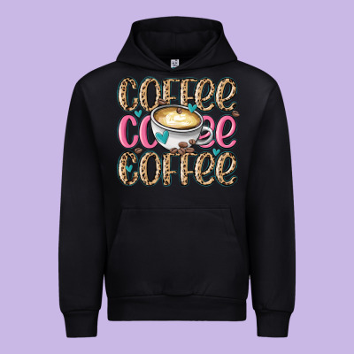 Coffee Coffee Coffee Urban Hoodie Designed By Maliassmallbusiness