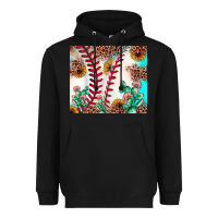 Black baseball leopard turquoise cactus sunflower Heavyweight Hoodie - JahusDesignShop