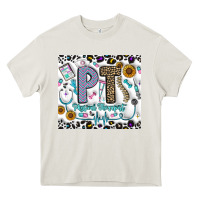 Cream pt physical therapist Heavy Core Tee - CowhideDigitalArt