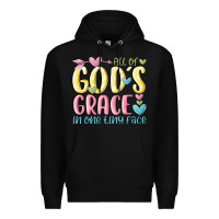 Black all of god's grace in one tiny face Premium Hoodie - MaliasSmallBusiness