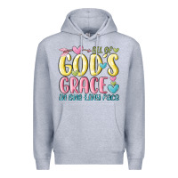 Heather Grey all of god's grace in one tiny face Premium Hoodie - MaliasSmallBusiness