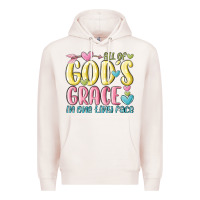 Pale Pink all of god's grace in one tiny face Premium Hoodie - MaliasSmallBusiness