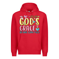 Red all of god's grace in one tiny face Premium Hoodie - MaliasSmallBusiness