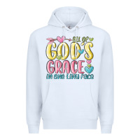 White all of god's grace in one tiny face Premium Hoodie - MaliasSmallBusiness