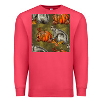 Cardinal squirrel pumpkin seamless Premium Sweatshirt - BundleAndBundleShop