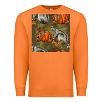 Carrot squirrel pumpkin seamless Premium Sweatshirt - BundleAndBundleShop
