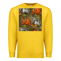 Lemon squirrel pumpkin seamless Premium Sweatshirt - BundleAndBundleShop