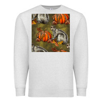 Oatmeal Heather squirrel pumpkin seamless Premium Sweatshirt - BundleAndBundleShop