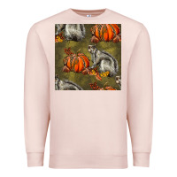 Pale Pink squirrel pumpkin seamless Premium Sweatshirt - BundleAndBundleShop