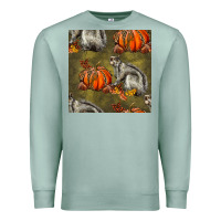 Seafoam squirrel pumpkin seamless Premium Sweatshirt - BundleAndBundleShop