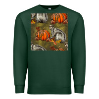 Sports Green squirrel pumpkin seamless Premium Sweatshirt - BundleAndBundleShop