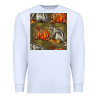 White squirrel pumpkin seamless Premium Sweatshirt - BundleAndBundleShop