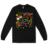 Black meowy christmas Long Sleeve Tee - Zillion Design Studio