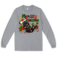 Heather Grey meowy christmas Long Sleeve Tee - Zillion Design Studio