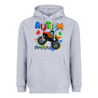 Heather Grey autism crusher Heavyweight Hoodie - AdoDesignShop