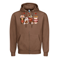 Chestnut baseball coffee cups Zipper Hoodie - Zillion Design Studio