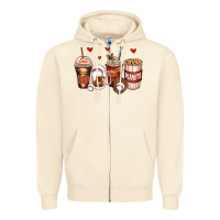 Sandshell baseball coffee cups Zipper Hoodie - Zillion Design Studio