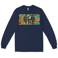 Navy Wings Cross Faith Long Sleeve Tee - RanaPortraitStore