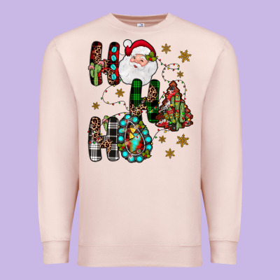 Ho Ho Ho Premium Sweatshirt Designed By Jahusdesignshop