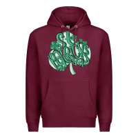 Burgundy st patrick's day Premium Hoodie - MaliasSmallBusiness