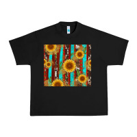 Black western sunflower cactus serape and cowhide Urban Heavy Tee - Artiststas
