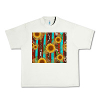 Pistachio western sunflower cactus serape and cowhide Urban Heavy Tee - Artiststas