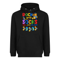 Black rock your  world down syndrome Heavyweight Hoodie - Artiststas