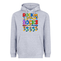 Heather Grey rock your  world down syndrome Heavyweight Hoodie - Artiststas