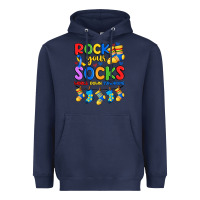 Navy rock your  world down syndrome Heavyweight Hoodie - Artiststas