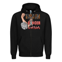 Black brain cancer warrior Zipper Hoodie - texasbilliewilder
