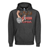Charcoal Heather brain cancer warrior Zipper Hoodie - texasbilliewilder