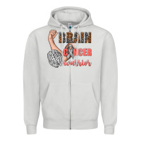 Dove Grey brain cancer warrior Zipper Hoodie - texasbilliewilder
